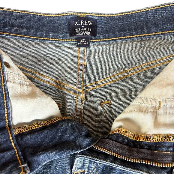 J.Crew Factory Jeans Women Sze 25 Blue High Rise Classic Casual Stone Wash Denim - Picture 7 of 11